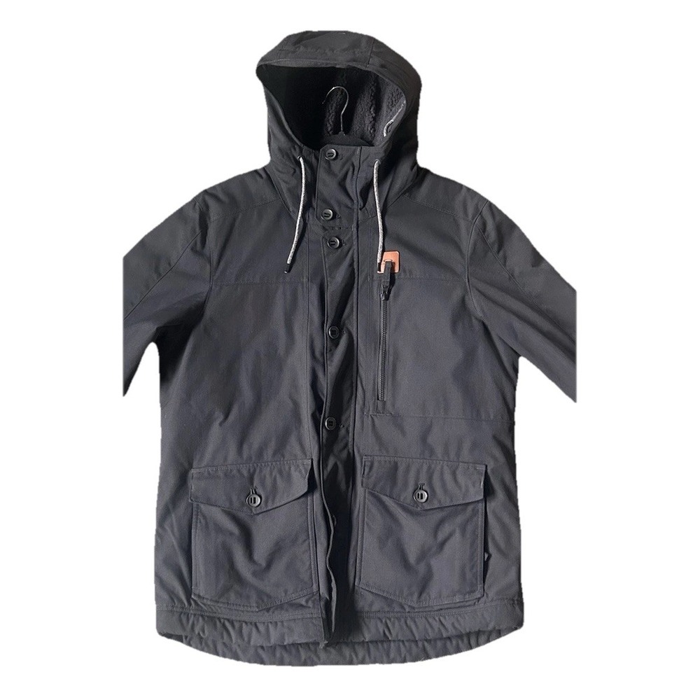 Oakley Vintage Software Shell Jacket Fleece Lined Cargo Utility Tech Black